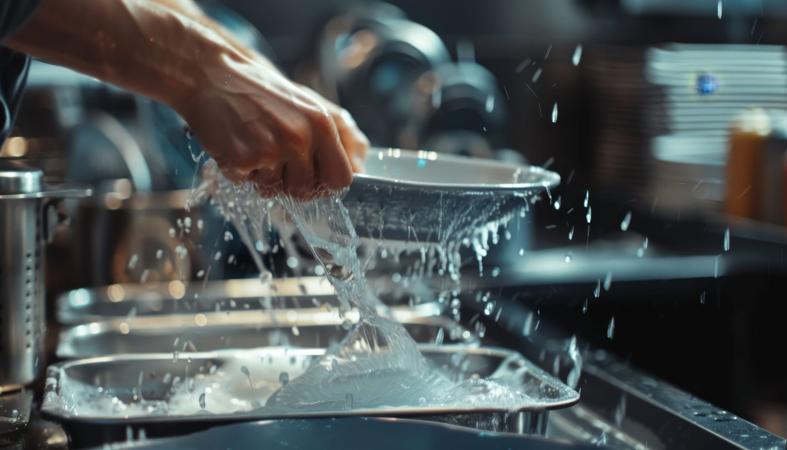 Washing dishes