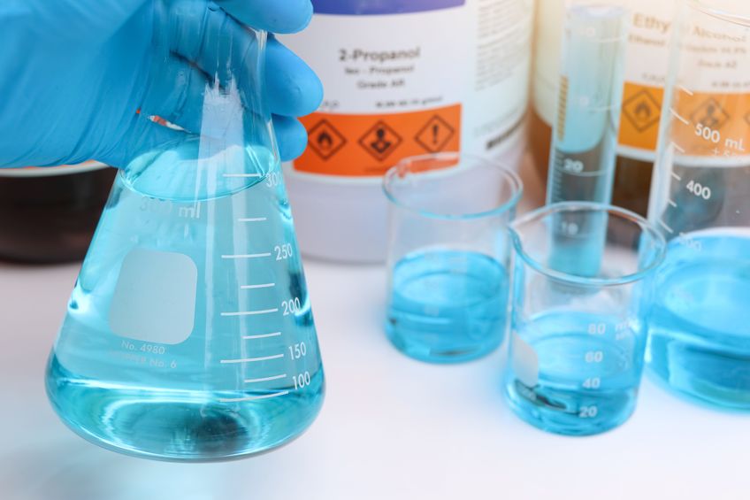 test tubes in the laboratory